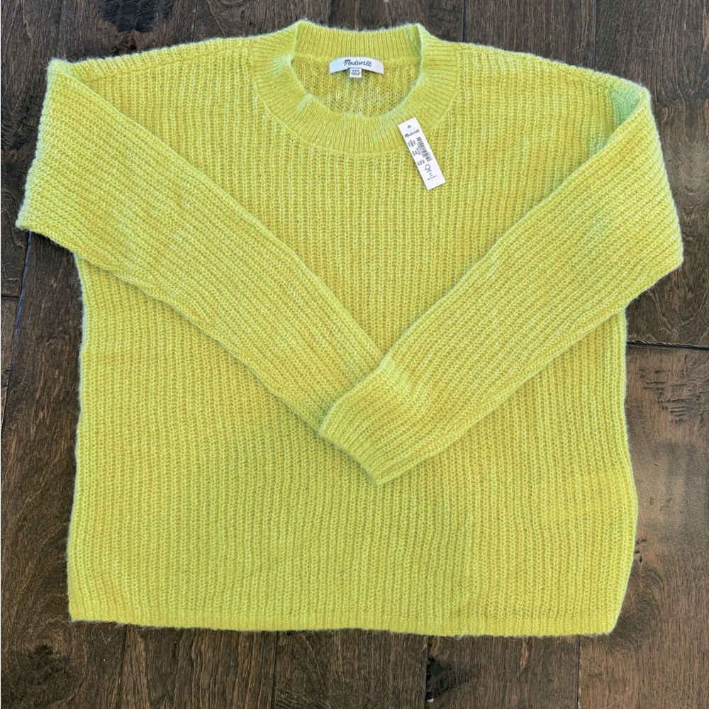 Madewell Alpaca Blend Ribbed Crewnck Sweater New With Tags, XXS